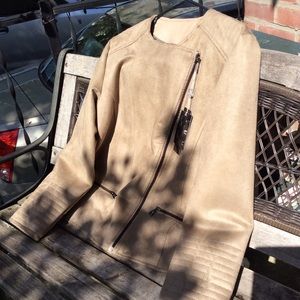 Beige Suede Jacket NWT Women’s XL